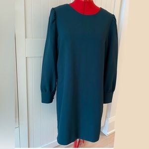 LENNY B. PARIS Dress, Dark Green, Backless, Star Details, Long Sleeve (US L)